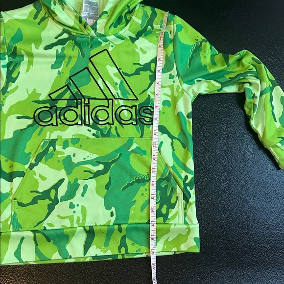 Kid’s Adidas Bright Green Camo Hoodie | Small 8 - Picture 5 of 5